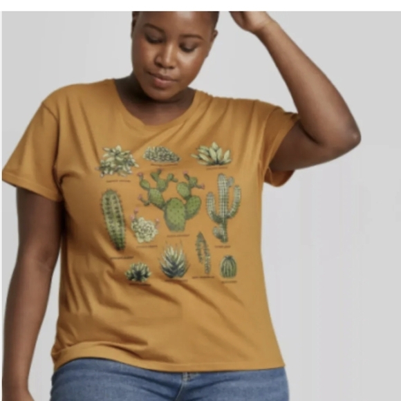 Fifth sun Cactus Tee, gold, Womens size XXL new with tags - Picture 12 of 12